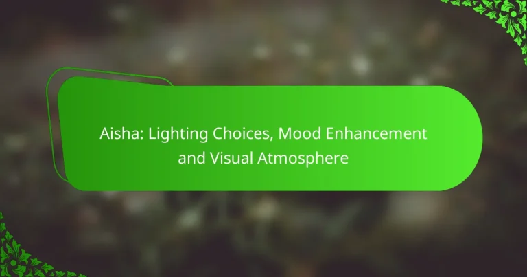 Aisha: Lighting Choices, Mood Enhancement and Visual Atmosphere