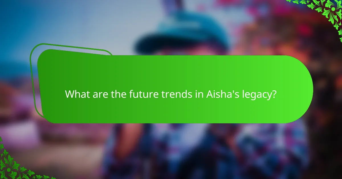 What are the future trends in Aisha's legacy?