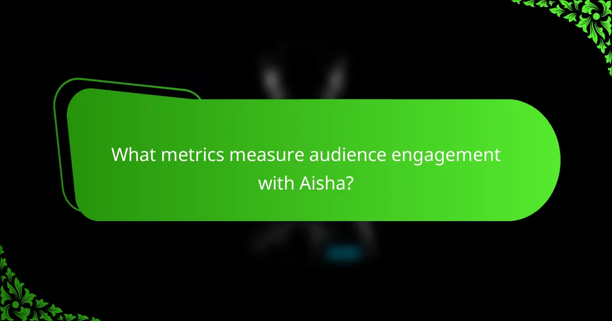 What metrics measure audience engagement with Aisha?